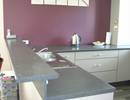 Laminate benchtop with raised breakfast bar
