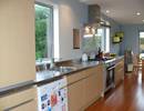kitchen with recessed handles